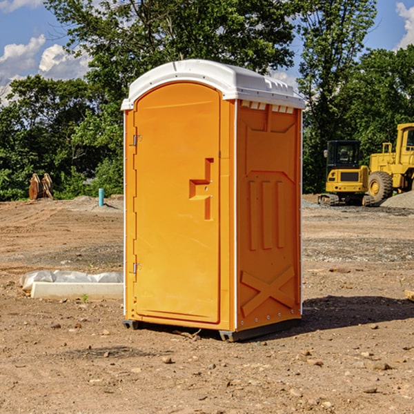 can i customize the exterior of the porta potties with my event logo or branding in Meadow TX